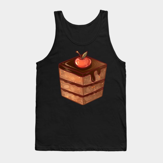 Chocolate Cube Cake Tank Top by Claire Lin